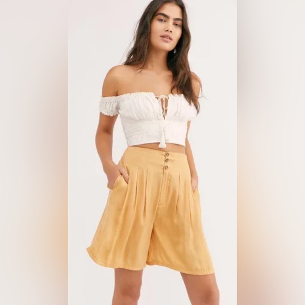 Free People Brittany Long Beach Shorts L
